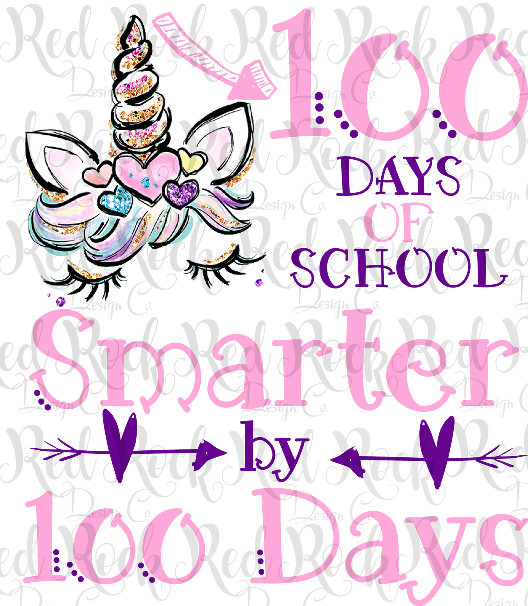 100 Days of School Unicorn - Sublimation