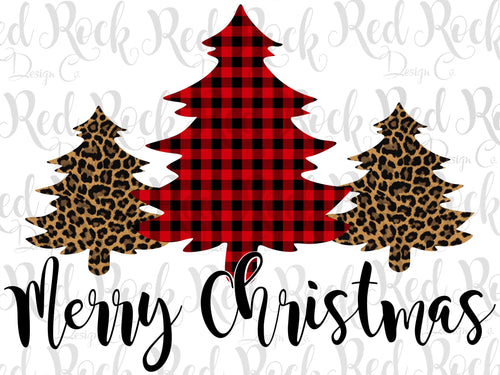 Merry Christmas Trees - Buffalo/Leopard - DD
