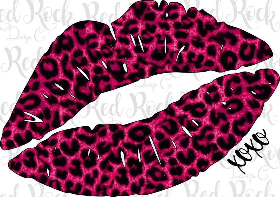 Hot Pink Leopard Lips - DD