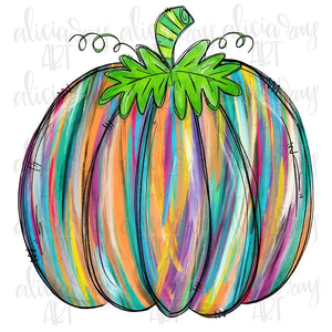 Colorful Doodle Pumpkin
