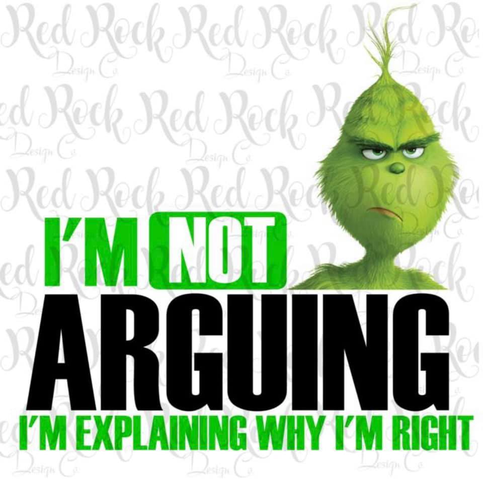 I'm not arguing Grinch - DD