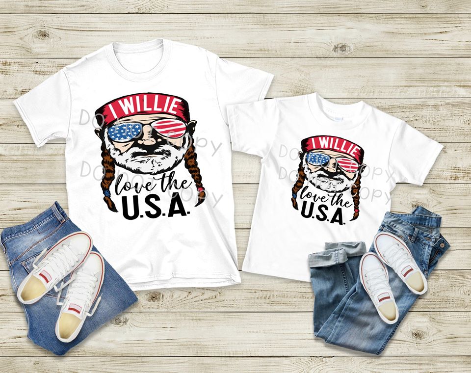 I Willie love the USA - SCREEN PRINT-L7