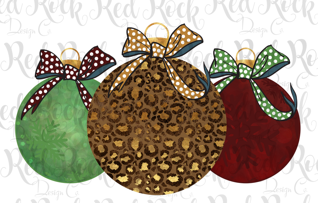 Baubles - Red &  Green - Sublimation