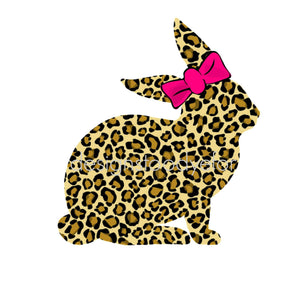 Leopard Bunny - PINK Bow