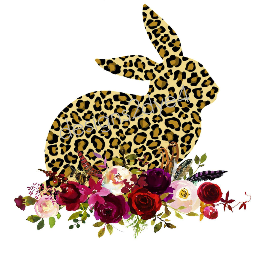 Leopard Bunny- floral