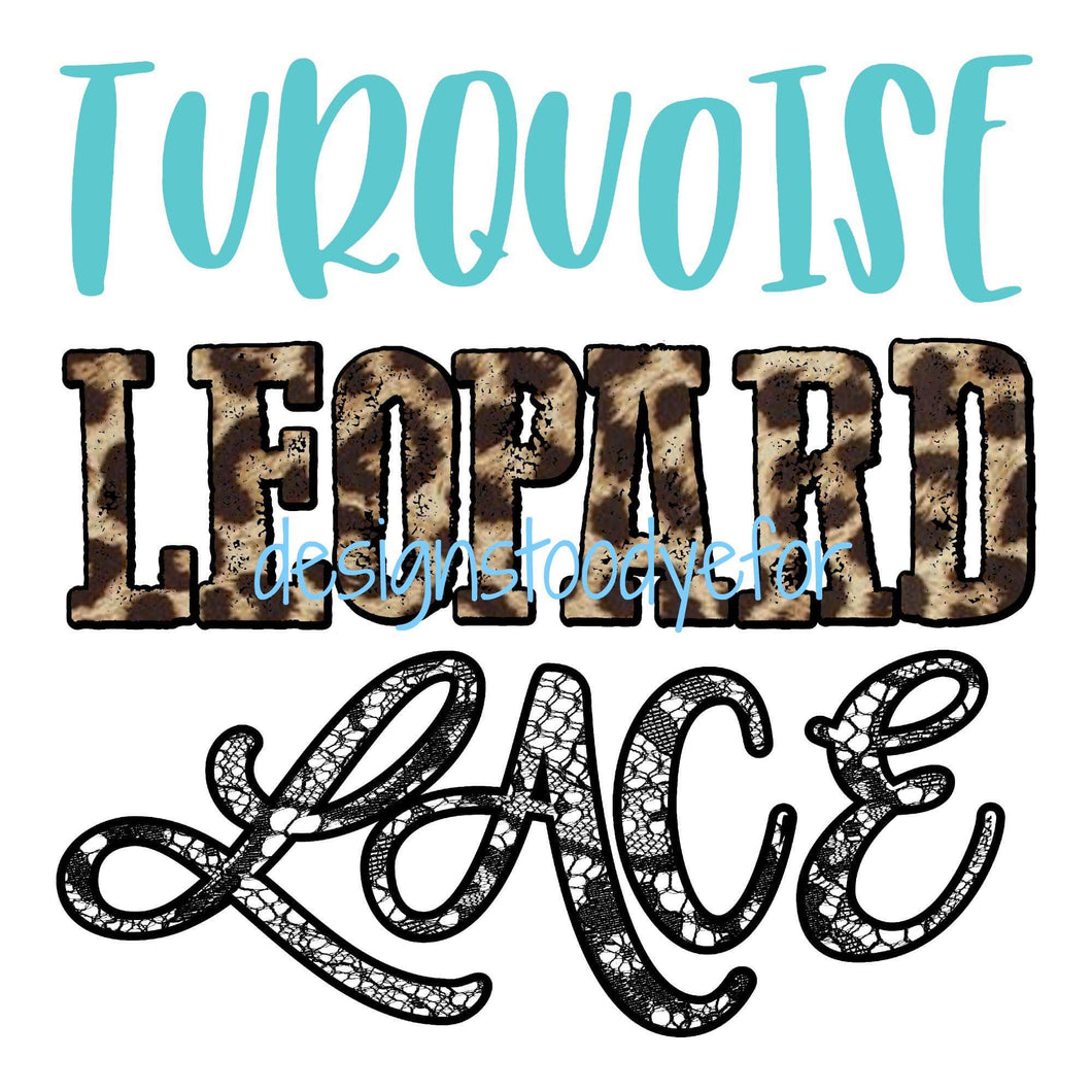 Turquoise Leopard Lace