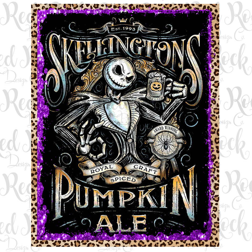 Skellington's Pumpkin Ale w/Border-DD