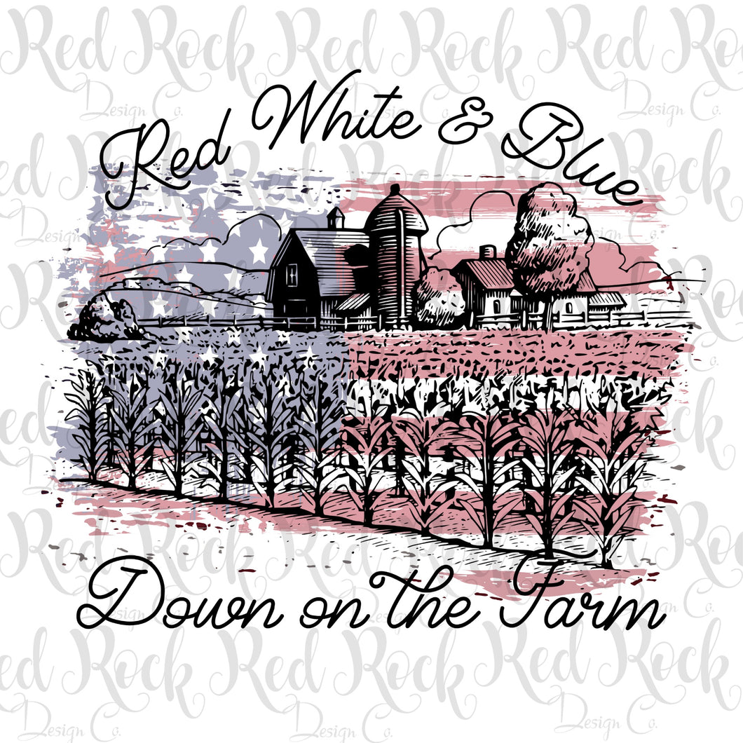 Red, White Blue Down on the Farm - DD