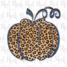 Leopard & Denim Patchwork Pumpkins