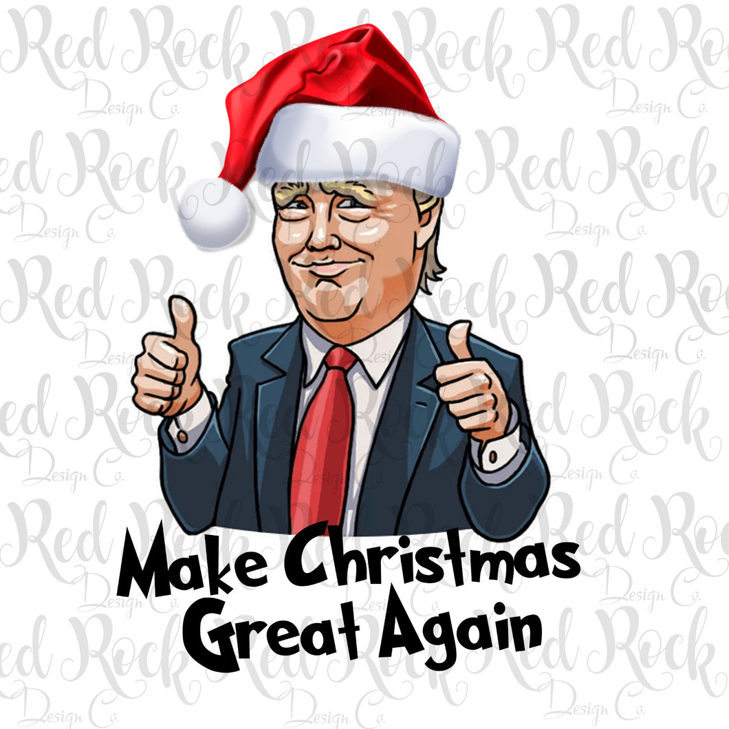 Make Christmas Great Again Trump-B126- screen print