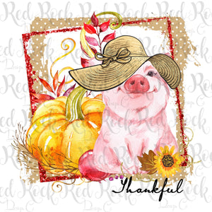 Fall Thankful & Blessed Pig