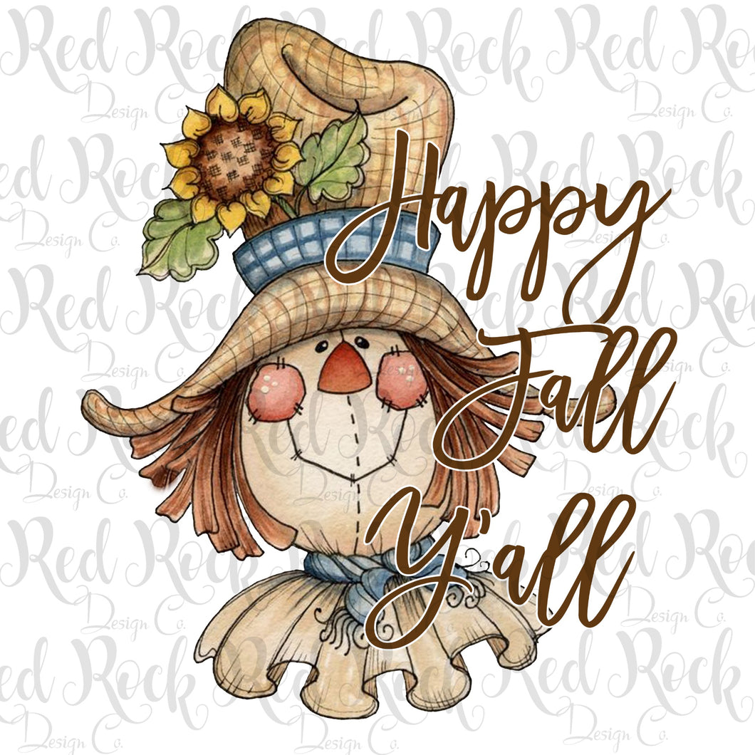 Happy Fall Yall Scarecrow