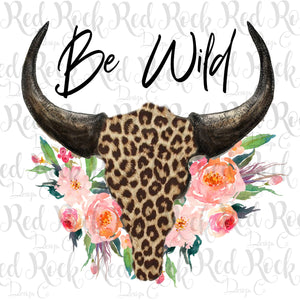 Be Wild - Leopard Bull Skull - DD