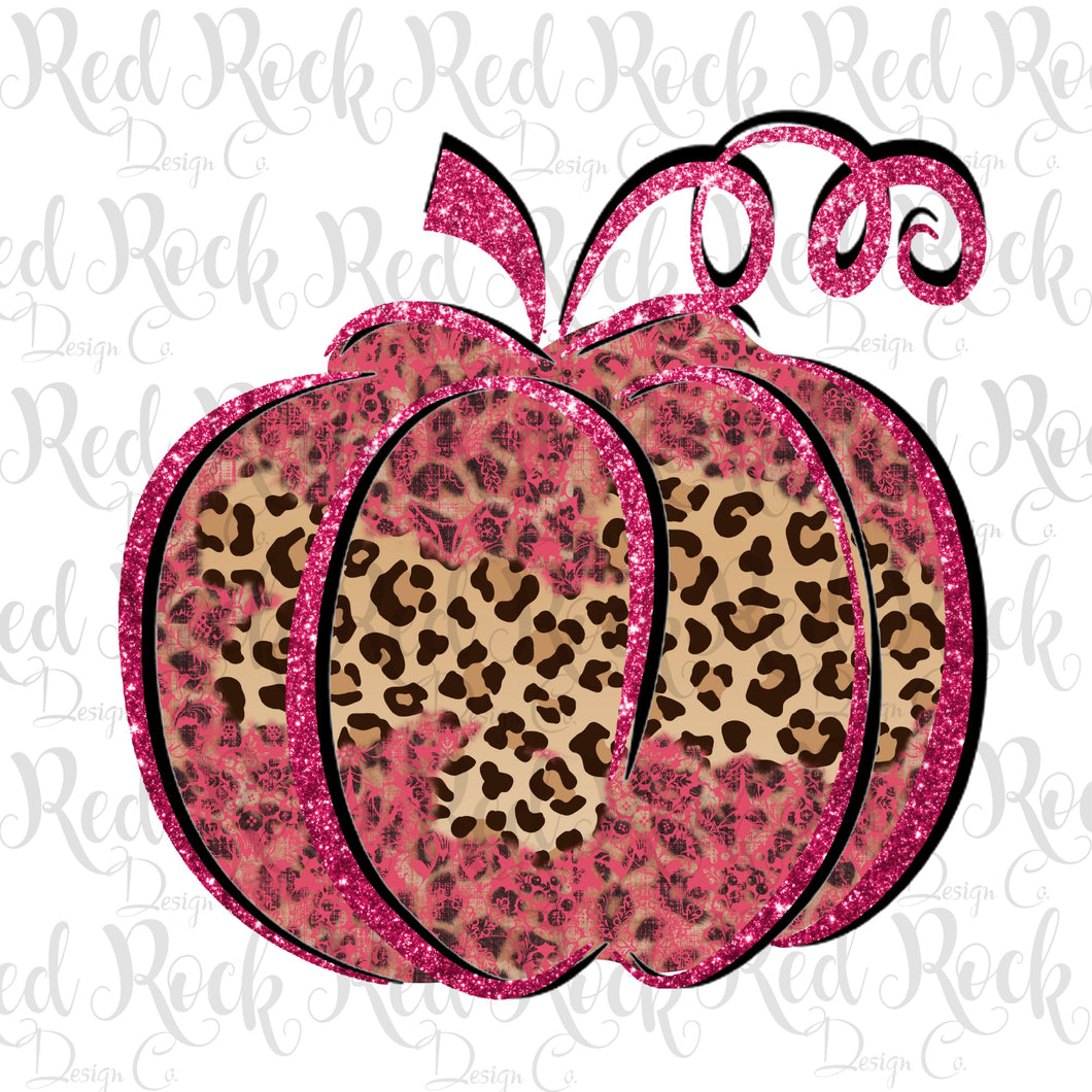 Pink & Leopard Pumpkin