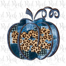 Leopard & Denim Patchwork Pumpkins