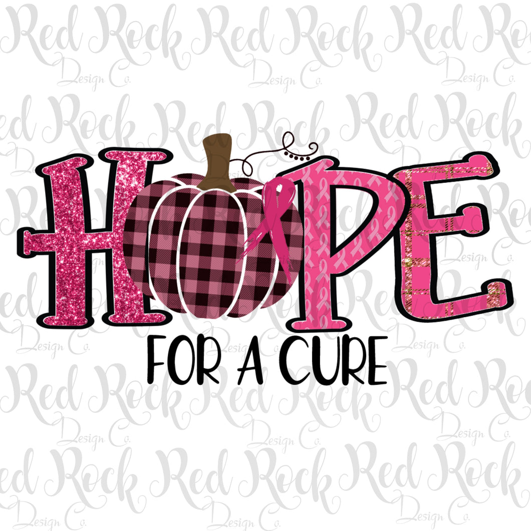 Hope for a Cure Pumpkin - Horizontal - DD