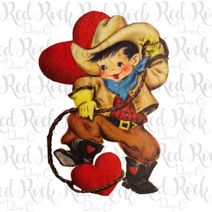 Vintage Cowboy with Hearts  - DD