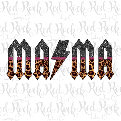 Leopard Mama ACDC font