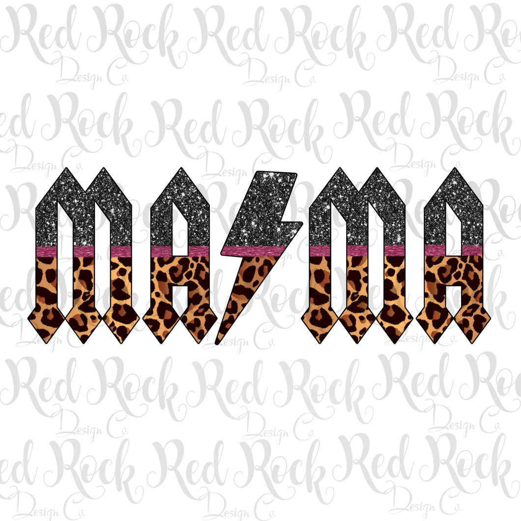 Leopard Mama ACDC font
