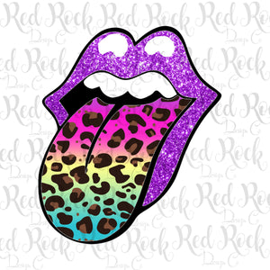 Purple/Yellow Ombre Tongue Lips - DD