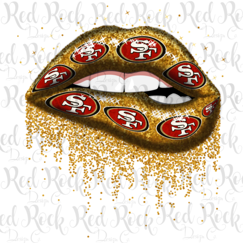 49ers Glitter Lips - DD