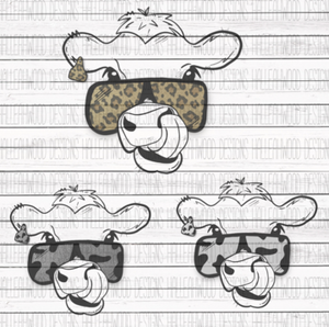Cow with Sunglasses Doodle