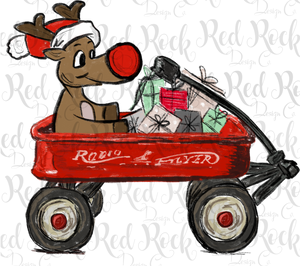 Wagon with Rudolph
