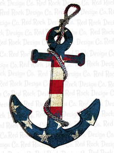 American Flag Anchor - Sublimation