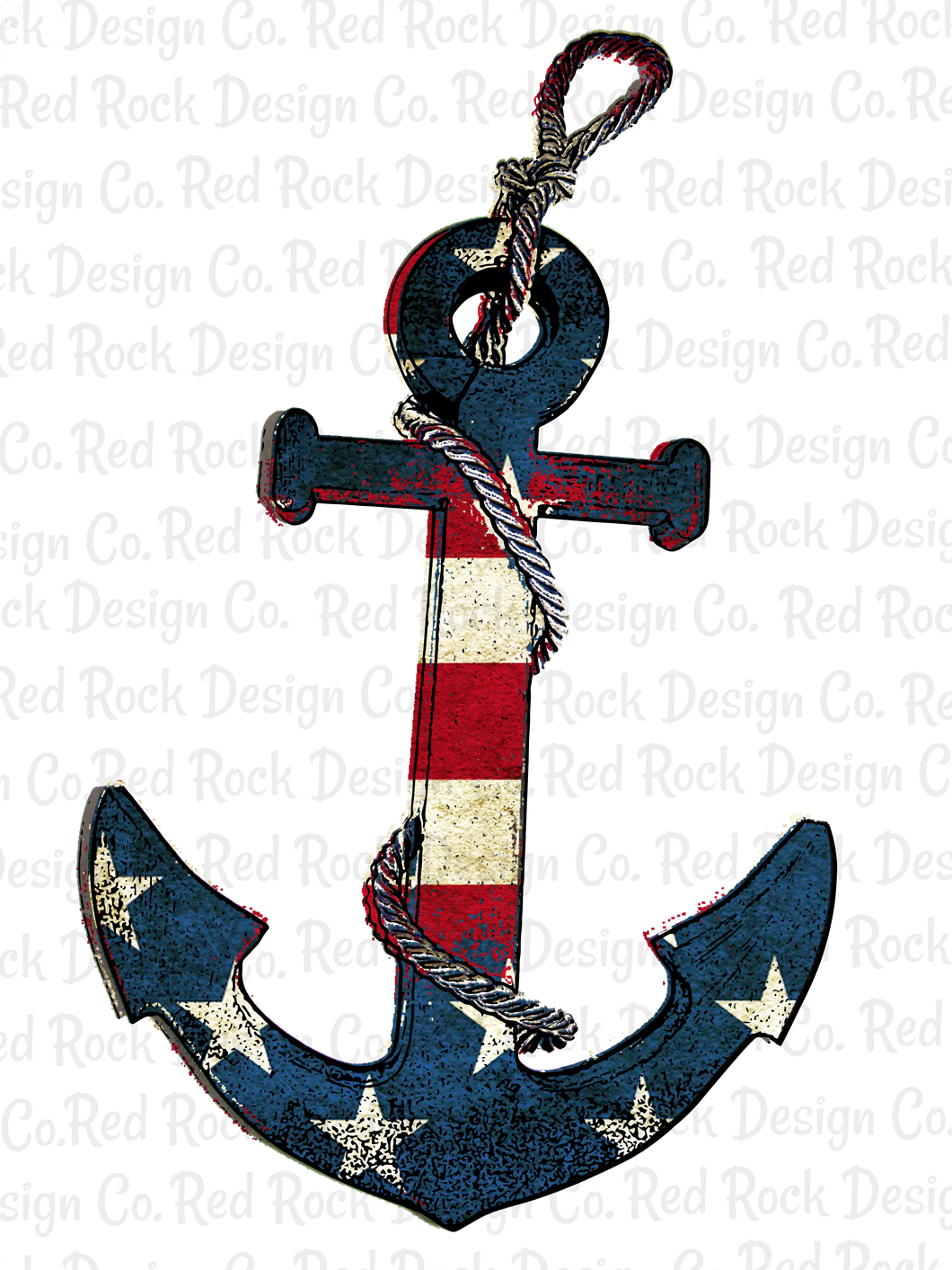 American Flag Anchor - Sublimation