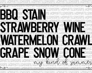 BBQ Stain Strawberry Wine - Sublimation