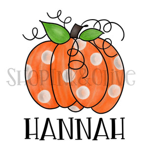 Personalized Doodle Pumpkin