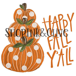Happy Fall Y'all Doodle Pumpkins