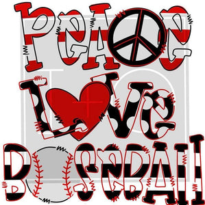 Peace Love Baseball/Softball