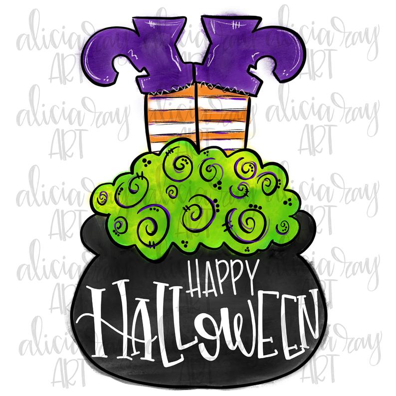 Happy Halloween Doodle Witch