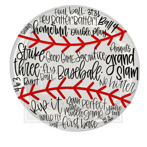 Softball/Baseball Word Art
