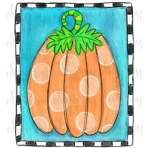 Framed Doodle Pumpkin