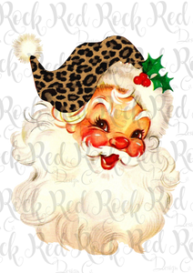 Leopard Hat Santa