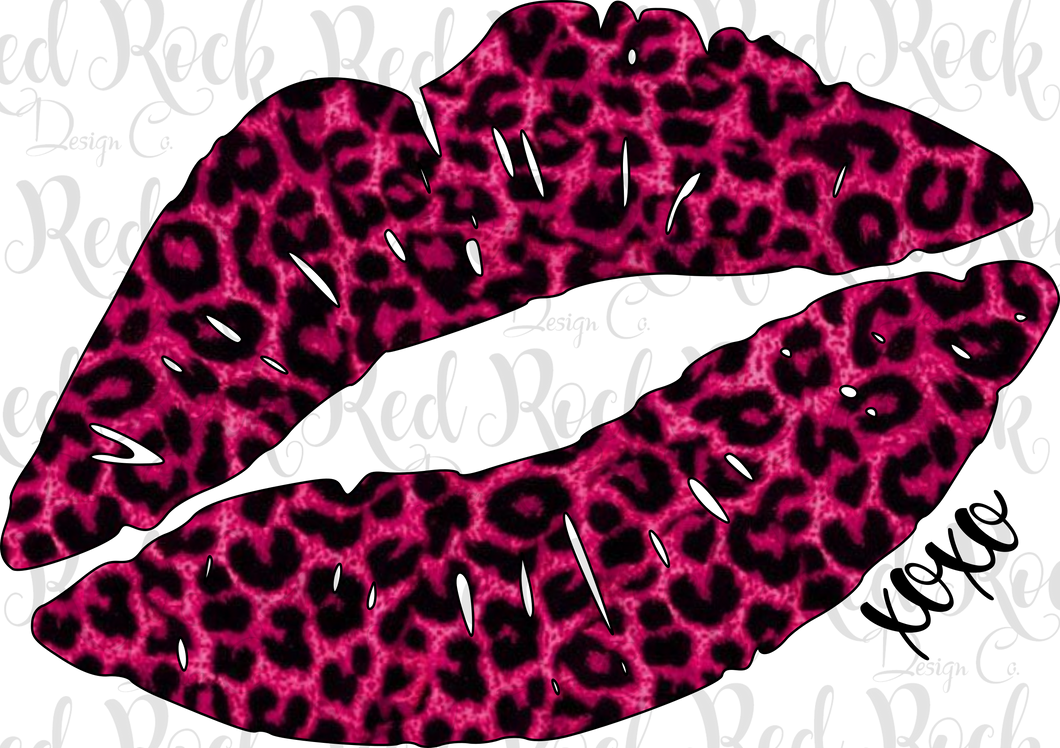 Pink Leopard Lips Style 2 - Sublimation