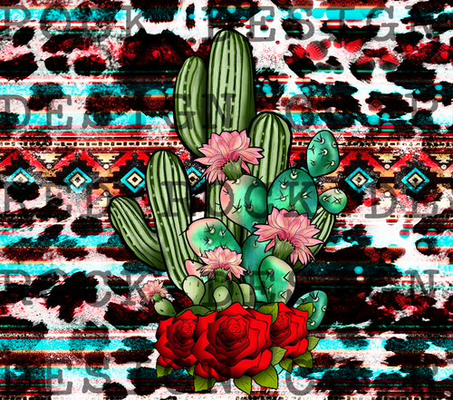 Western Cactus Tumbler Wrap - DD