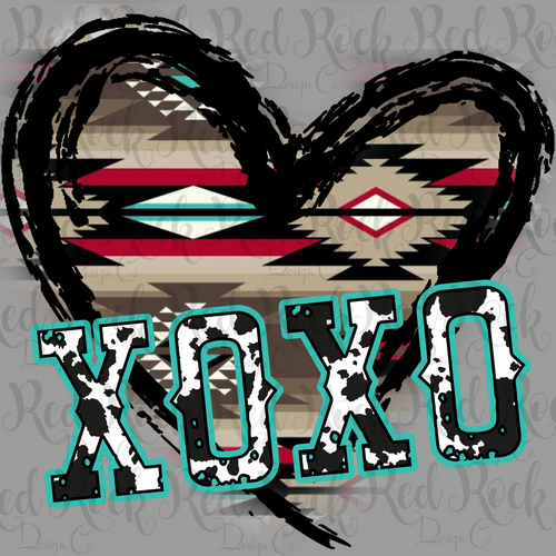XOXO Aztec Heart